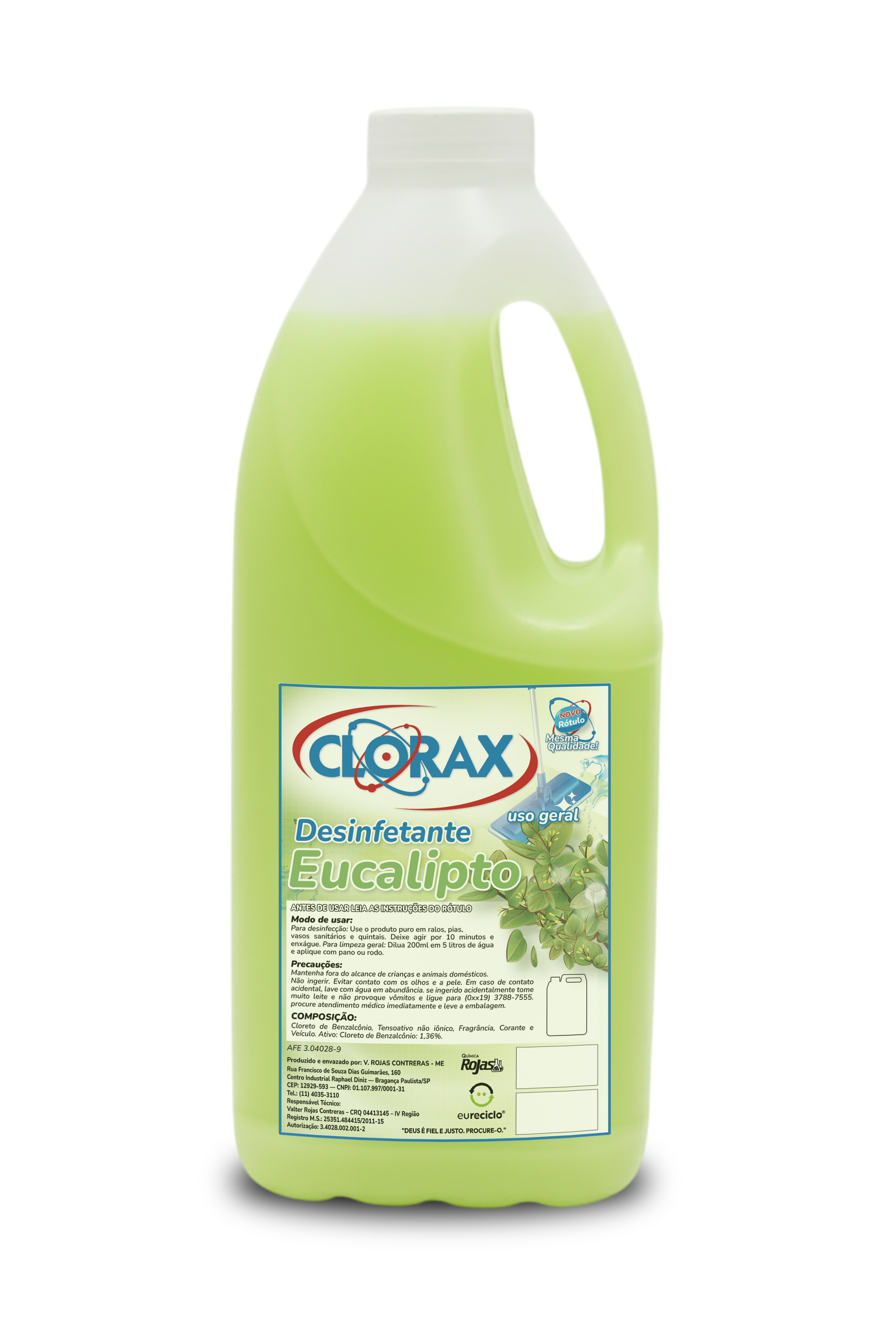 Garrafa de 2L do produto Eucalipto